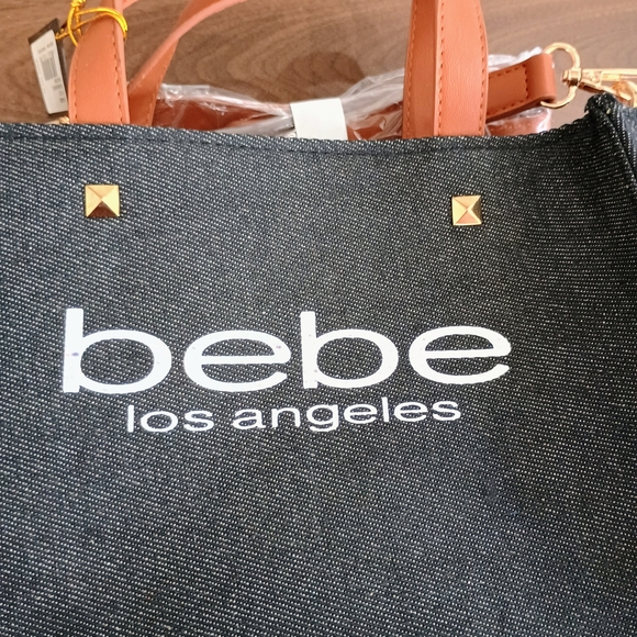 bebe Dark Denim and Tan Mini Bag - Picture 3 of 7